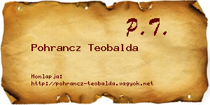Pohrancz Teobalda névjegykártya